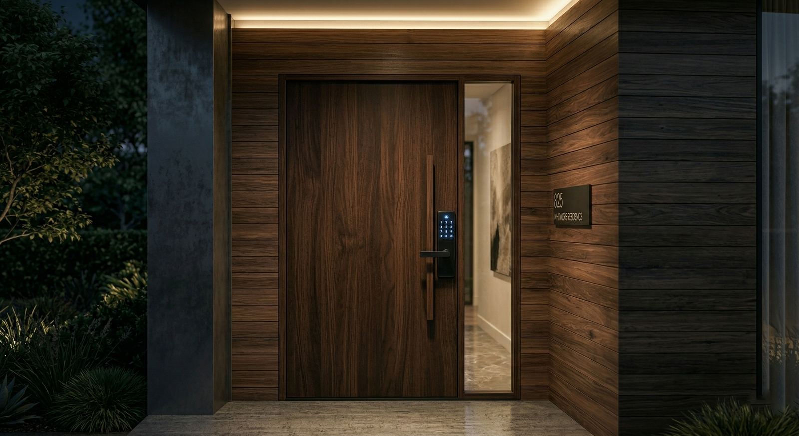 Whitmore Residence kitchen with smart lighting and climate control